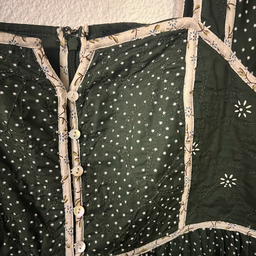 Madewell Green Patchwork Mini Dress | Size 4 - Picture 6 of 12